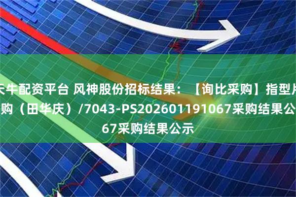 天牛配资平台 风神股份招标结果：【询比采购】指型片采购（田华庆）/7043-PS202601191067采购结果公示